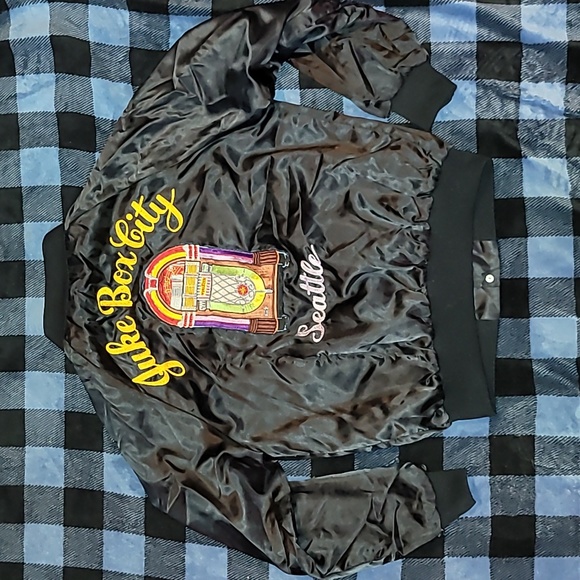 Eagle Other - Vintage. Made in USA. Juke Box City Seattle. RICK. Bowling Jacket. Size Large.